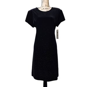Vintage y2k 90s goth witchy fairy Jeffrey & Dara Dress Velvet Embellished Sz 14